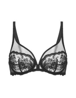 Simone Perele Intrigue Plunging Underwired Bra - Black -Belle Lingerie Store 65237 simone perele intrigue plunging underwired bra black 3