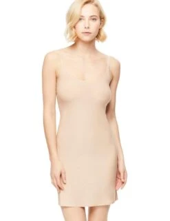 Chantelle Soft Stretch Full Length Slip - Nude 5 Chantelle Soft Stretch Full Length Slip - Nude -Belle Lingerie Store 65274 chantelle soft stretch full length slip nude 3