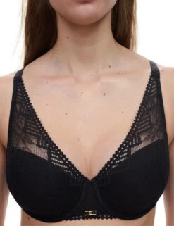 Chantelle Origins Plunge Spacer Bra - Black -Belle Lingerie Store 65369 chantelle origins plunge spacer bra black 3