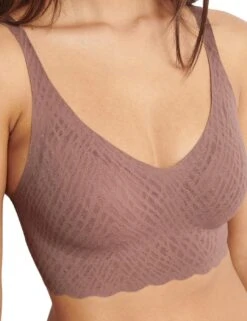 Sloggi Zero Feel Bliss Bralette - Cacao -Belle Lingerie Store 65376 sloggi zero feel bliss bralette cacao 5