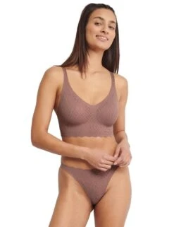 Sloggi Zero Feel Bliss Bralette - Cacao -Belle Lingerie Store 65376 sloggi zero feel bliss bralette cacao 6