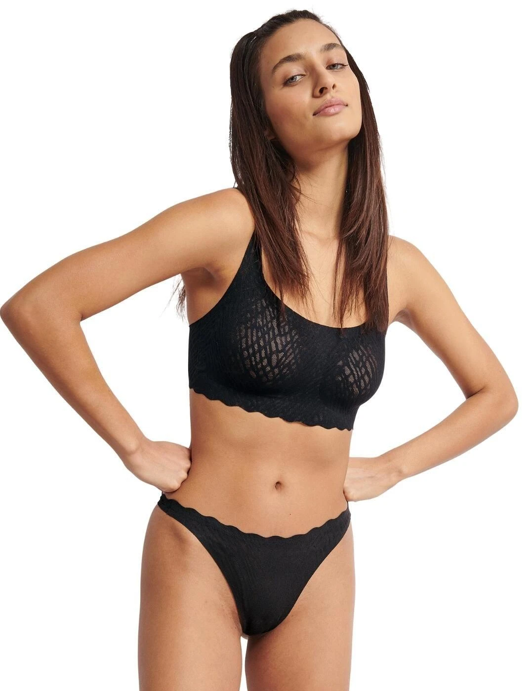 Sloggi Zero Feel Bliss Thong - Black 7 Sloggi Zero Feel Bliss Thong - Black - Image 7