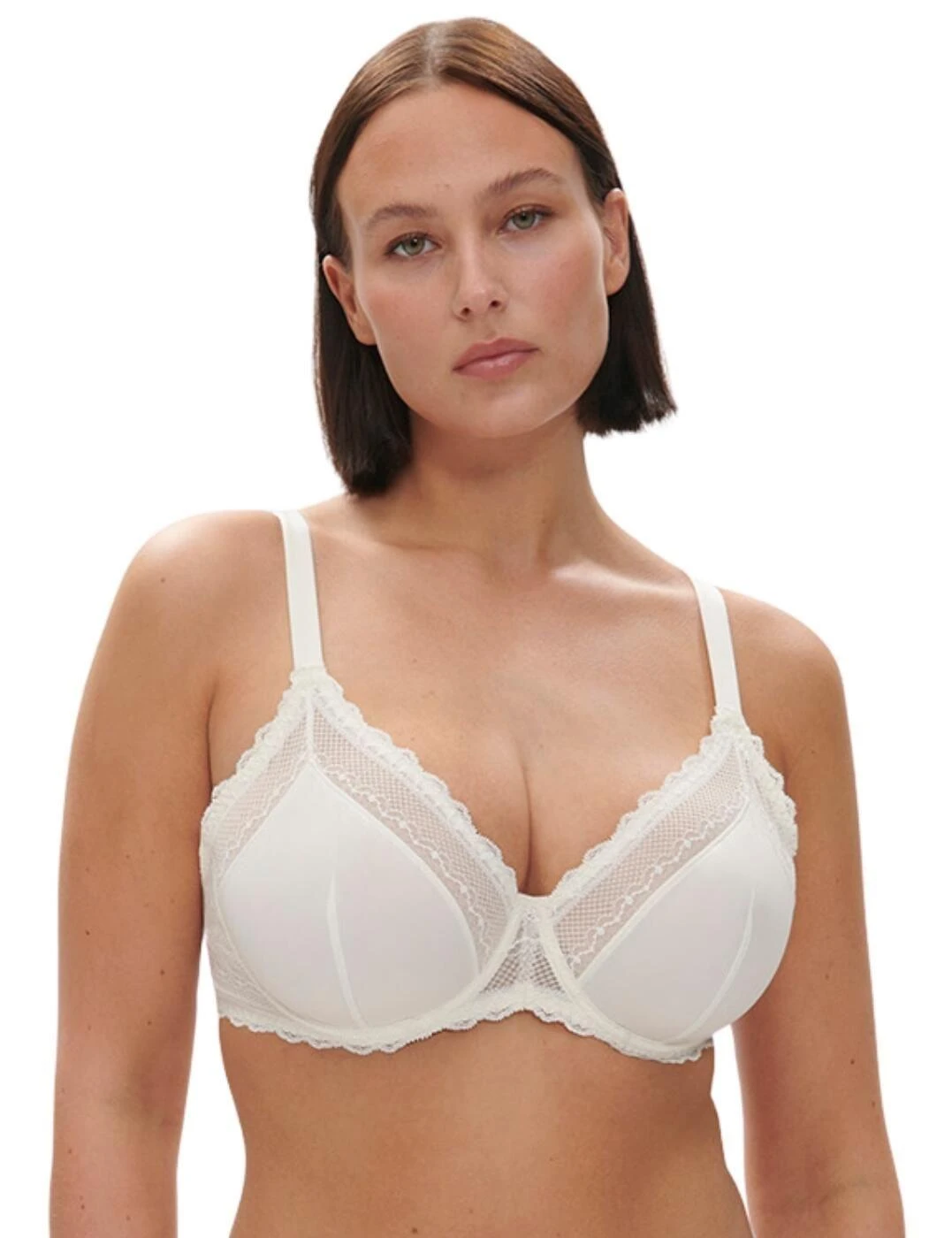 Simone Perele Destinee Plunging Underwired Bra - Natural 2 Simone Perele Destinee Plunging Underwired Bra - Natural - Image 2