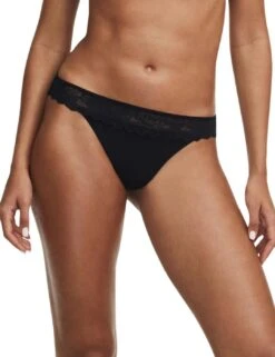 Chantelle Floral Touch Tanga Brief - Black