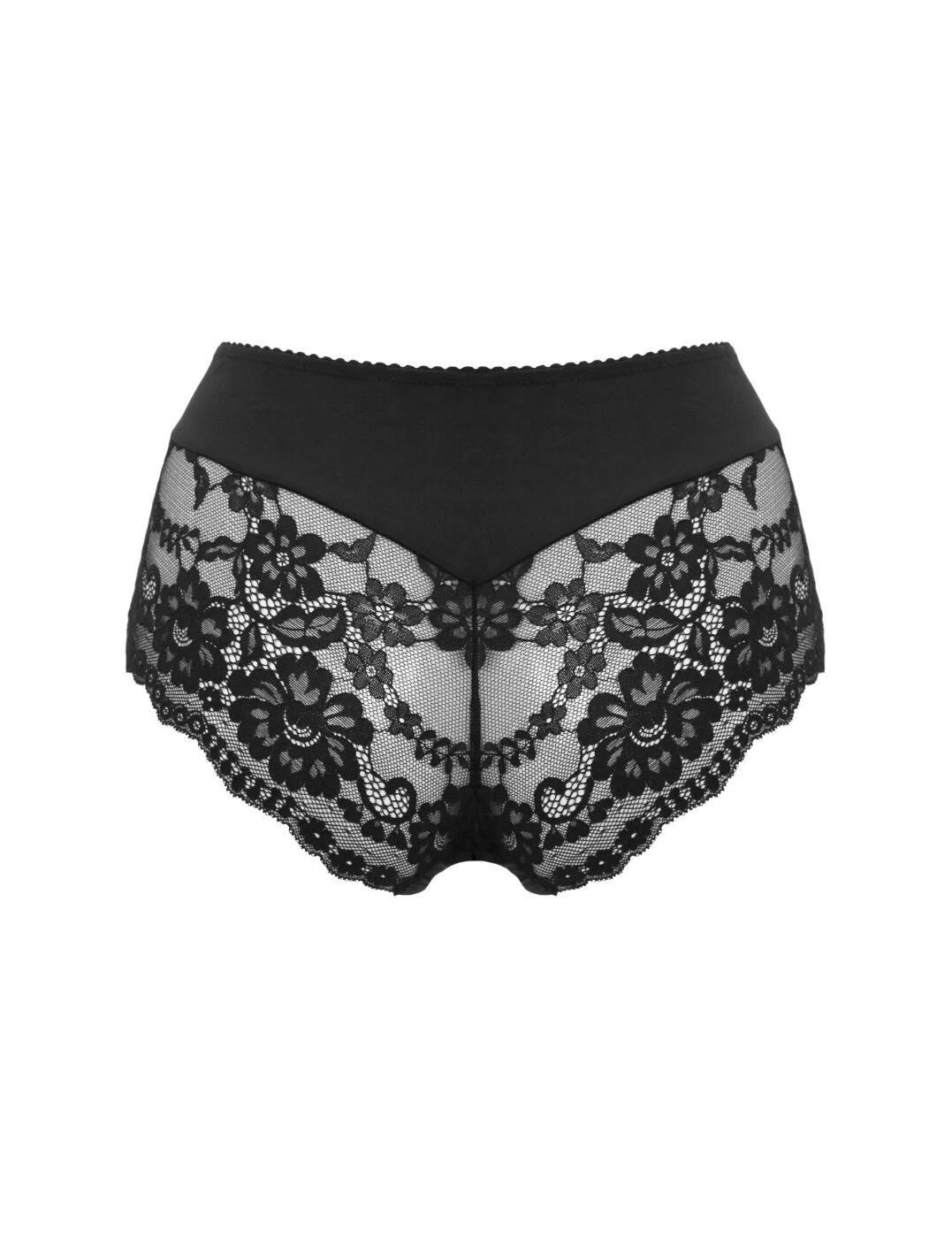 Pour Moi Fleur Shorty Brief - Black 4 Pour Moi Fleur Shorty Brief - Black - Image 4