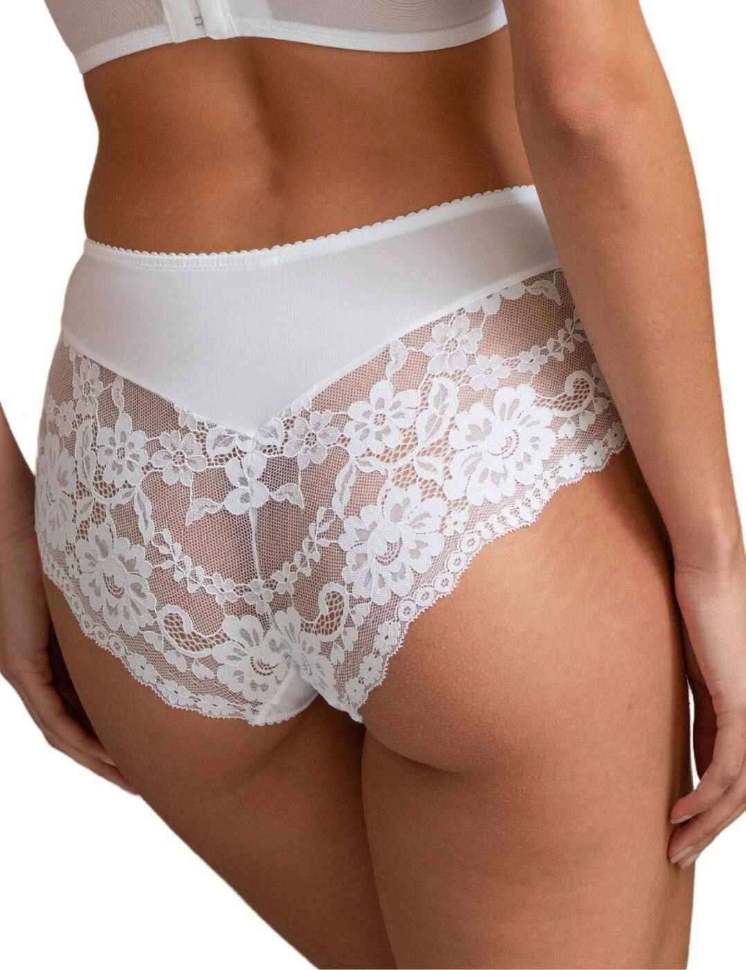 Pour Moi Fleur Shorty Brief - White 2 Pour Moi Fleur Shorty Brief - White - Image 2