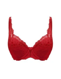 Pour Moi Fleur Lightly Padded High Apex Bra - Red 8 Pour Moi Fleur Lightly Padded High Apex Bra - Red -Belle Lingerie Store 65477 pour moi fleur lightly padded high apex bra red 3