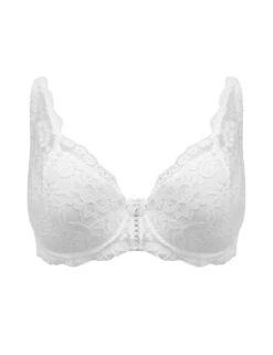 Pour Moi Fleur Lightly Padded High Apex Bra - White -Belle Lingerie Store 65477 pour moi fleur lightly padded high apex bra white 4