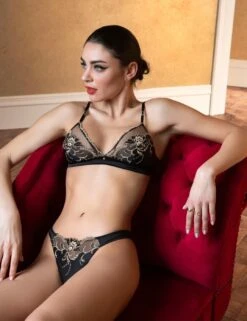 Lise Charmel Eblouissante Icone Sexy Thong - Or Nuit -Belle Lingerie Store 65585 lise charmel eblouissante icone sexy thong or nuit 9
