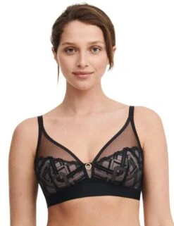 Chantelle Graphic Support Non Wired Bra - Black