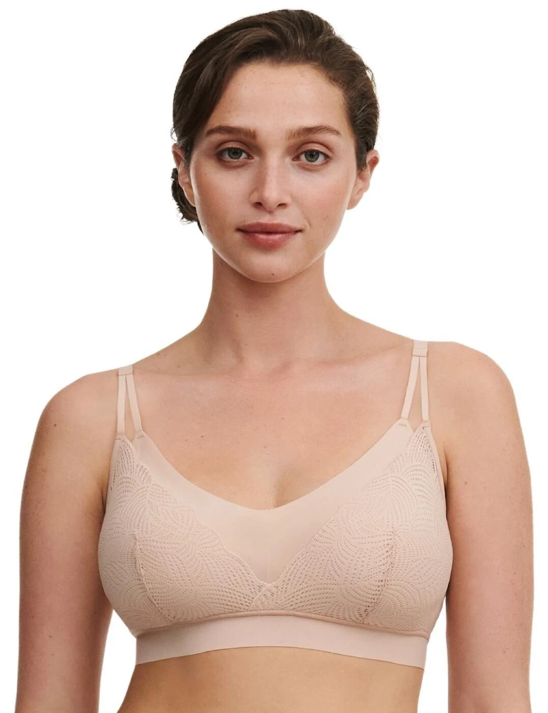 Chantelle Soft Stretch Removable Padding Bralette - Golden Beige 1 Chantelle Soft Stretch Removable Padding Bralette - Golden Beige