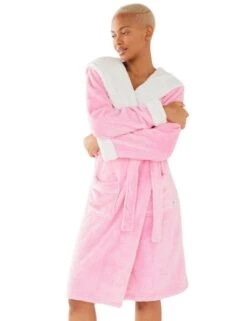 Chelsea Peers Fluffy Dressing Gown - Pink