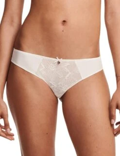 Chantelle Orchids Tanga Brief - Milk