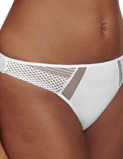 Chantelle Play Tanga Brief - White -Belle Lingerie Store 65898 chantelle play tanga brief white 4