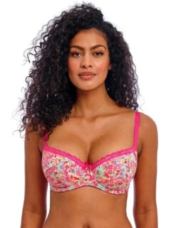 Freya Flirt Padded Half Cup Bra - Hot Pink
