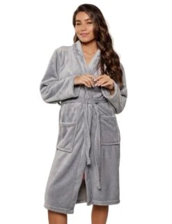 Lingadore Bathrobe Dressing Gown - Grey