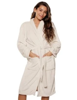 Lingadore Bathrobe Dressing Gown - Off White