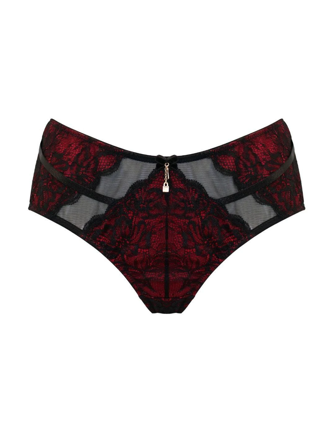 Pour Moi Desire Shorty Brief - Black/Red 3 Pour Moi Desire Shorty Brief - Black/Red - Image 3