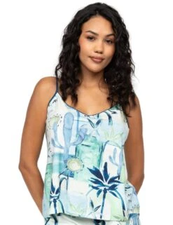 Cyberjammies Harriet Watercolour Landscape Print Jersey Cami - Cream Mix