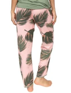 Cyberjammies Lea Leaf Print Jersey Pyjama Bottoms - Salmon Pink Mix -Belle Lingerie Store 66220 cyberjammies lea leaf print jersey pyjama bottoms salmon pink mix 3