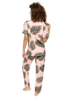 Cyberjammies Lea Leaf Print Jersey Pyjama Bottoms - Salmon Pink Mix -Belle Lingerie Store 66220 cyberjammies lea leaf print jersey pyjama bottoms salmon pink mix 9