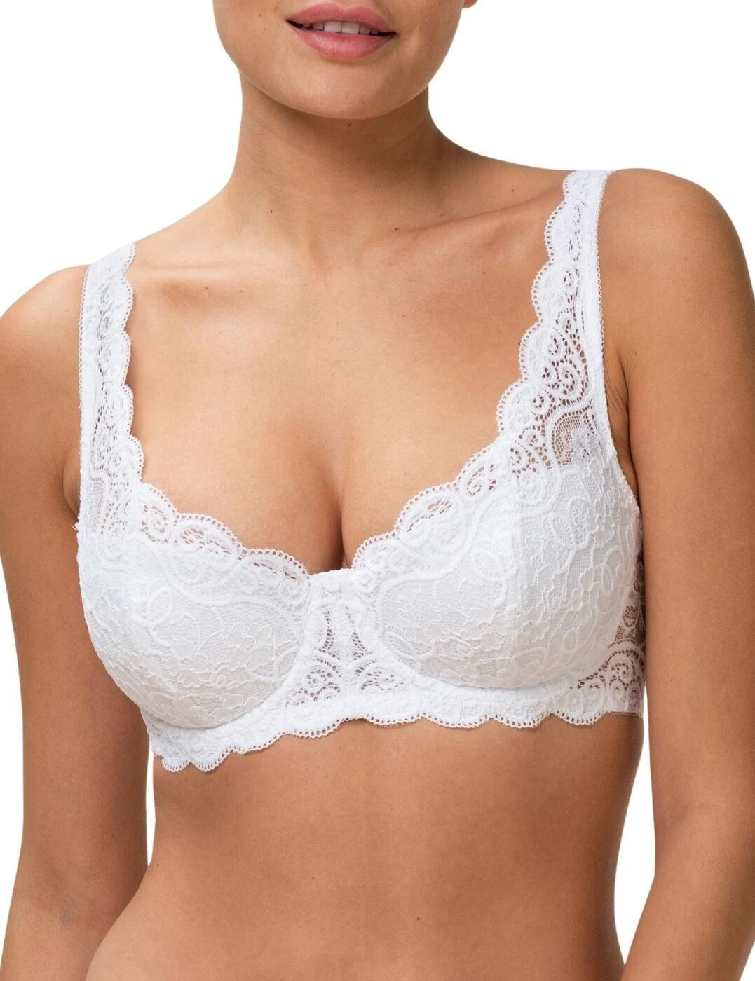 Triumph Amourette Half Padded Balcony Bra - White 4 Triumph Amourette Half Padded Balcony Bra - White - Image 4