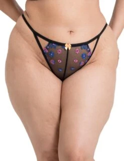 Curvy Kate Strawberry Crush Brazilian Brief - Black Multi
