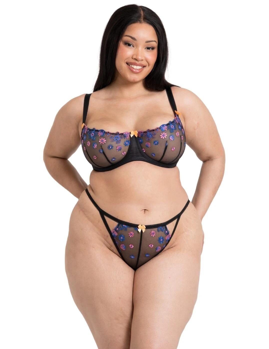 Curvy Kate Strawberry Crush Brazilian Brief - Black Multi 4 Curvy Kate Strawberry Crush Brazilian Brief - Black Multi - Image 4