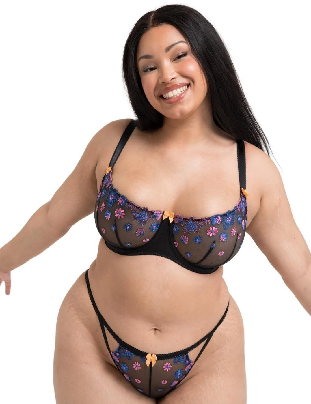 Curvy Kate Strawberry Crush Brazilian Brief - Black Multi 6 Curvy Kate Strawberry Crush Brazilian Brief - Black Multi - Image 6
