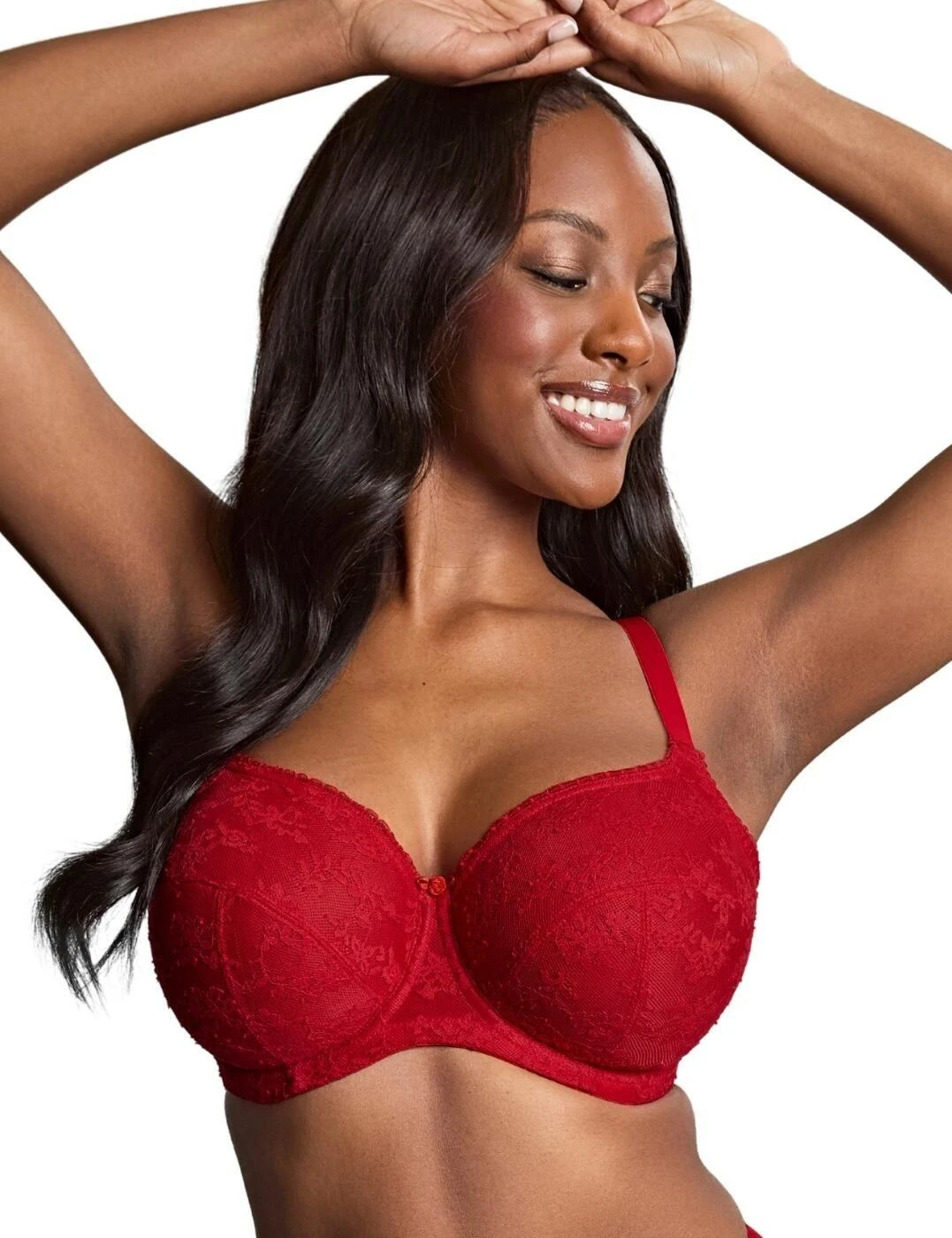 Panache Tango Lace Balcony Bra - Scarlet 1 Panache Tango Lace Balcony Bra - Scarlet