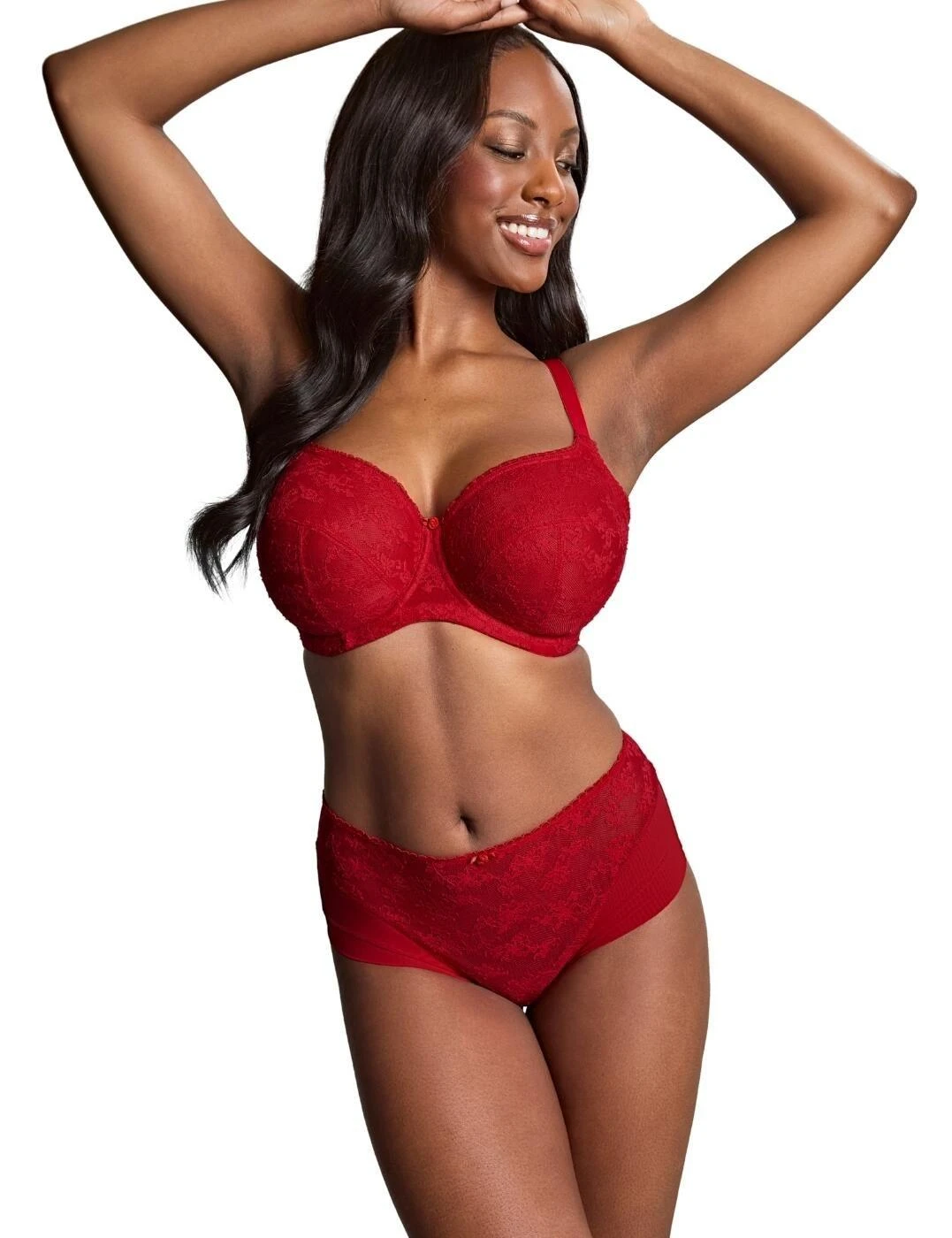 Panache Tango Lace Balcony Bra - Scarlet 4 Panache Tango Lace Balcony Bra - Scarlet - Image 4