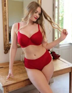 Panache Tango Lace Balcony Bra - Scarlet 11 Panache Tango Lace Balcony Bra - Scarlet -Belle Lingerie Store 66637 panache tango lace balcony bra scarlet 6