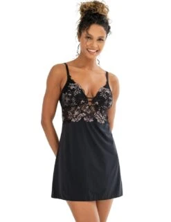 Pour Moi After Hours Chemise - Black/Soft Pink