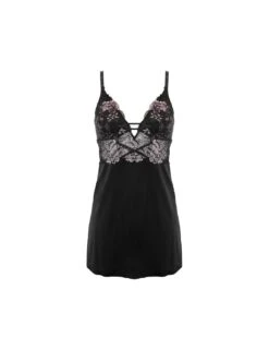 Pour Moi After Hours Chemise - Black/Soft Pink 8 Pour Moi After Hours Chemise - Black/Soft Pink -Belle Lingerie Store 66725 pour moi after hours chemise blacksoft pink 3