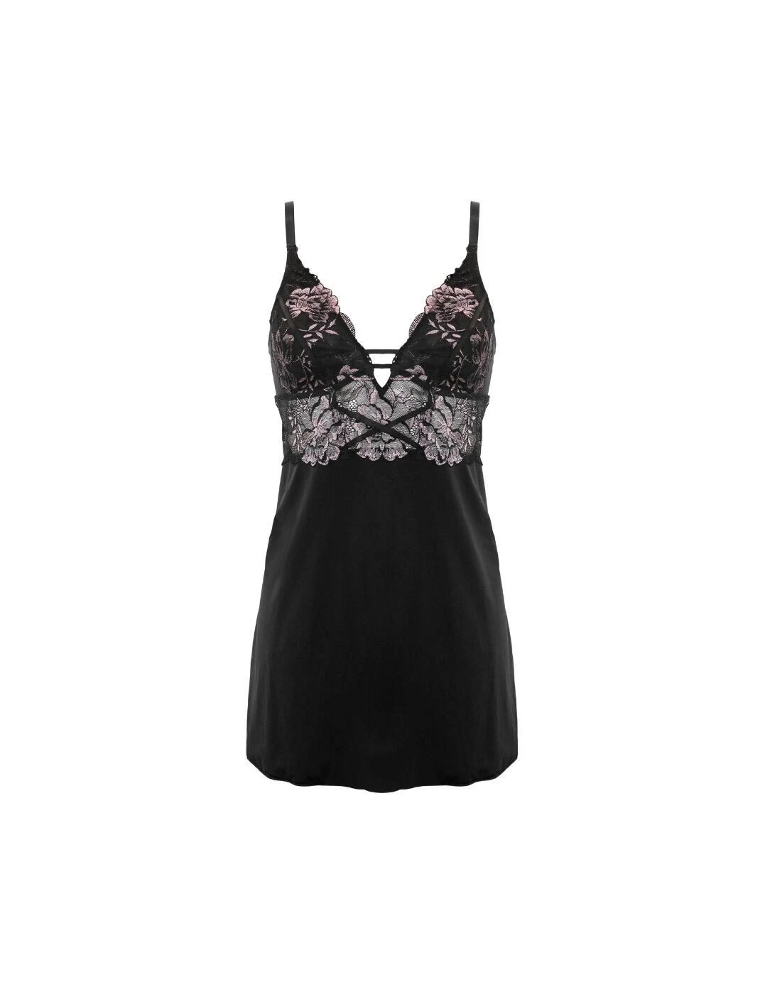 Pour Moi After Hours Chemise - Black/Soft Pink 3 Pour Moi After Hours Chemise - Black/Soft Pink - Image 3