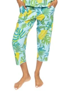 Cyberjammies Paige Jersey Pyjama Bottoms - Light Blue Mix