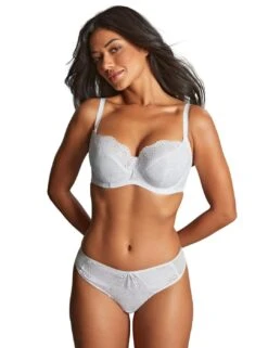 Panache Charlotte Brazilian Brief - White -Belle Lingerie Store 66890 panache charlotte brazilian brief white 4