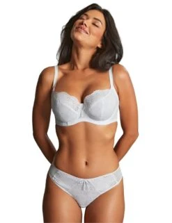 Panache Charlotte Brazilian Brief - White -Belle Lingerie Store 66890 panache charlotte brazilian brief white 5