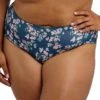 Goddess Kayla High Waist Brief - Teal Blossom