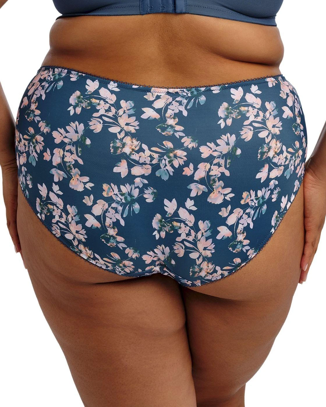Goddess Kayla High Waist Brief - Teal Blossom 2 Goddess Kayla High Waist Brief - Teal Blossom - Image 2