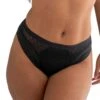 Pour Moi Geo Sculpt High Leg Brief - Black
