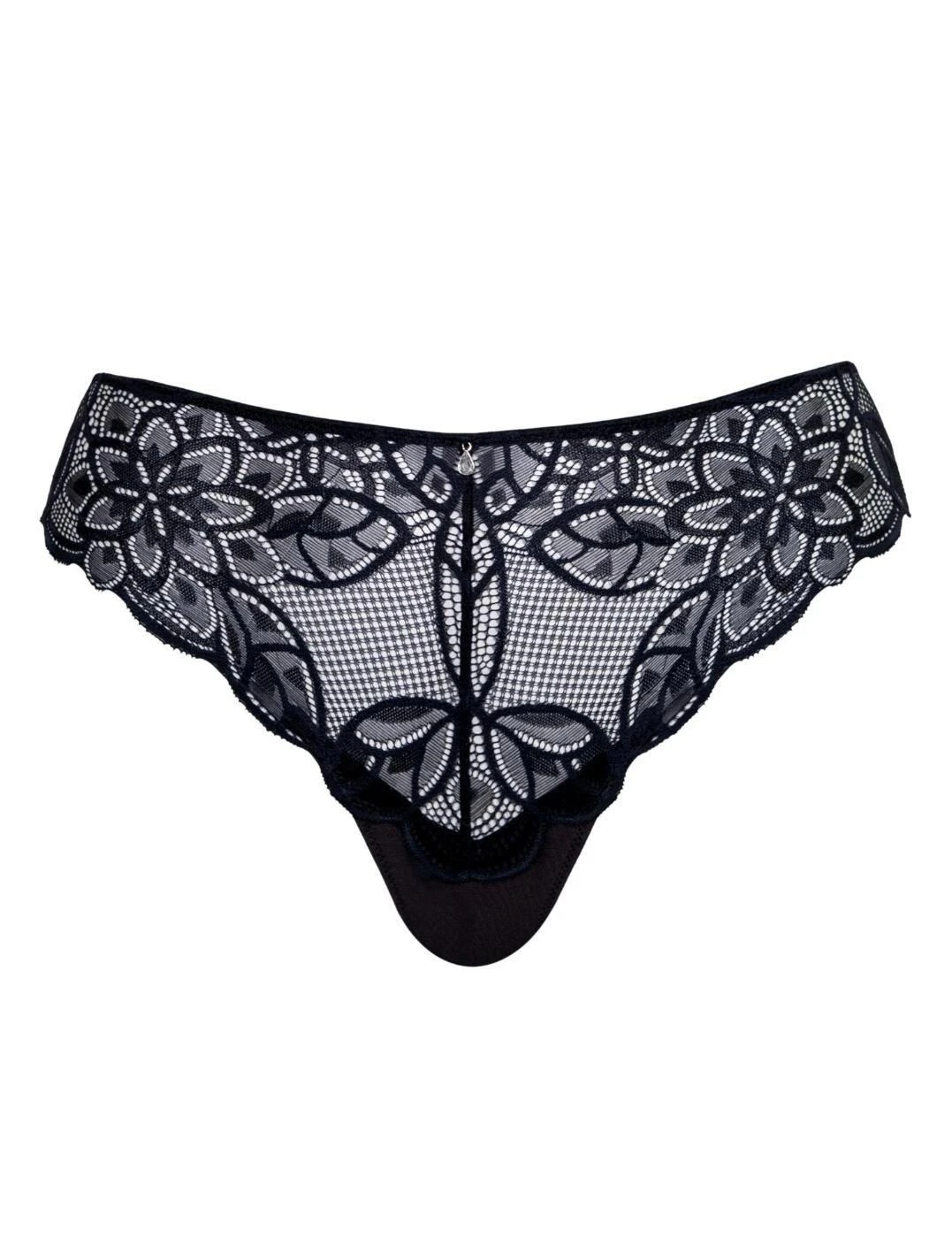 Curvy Kate Lovelace Brazilian Brief - Black/Taupe 3 Curvy Kate Lovelace Brazilian Brief - Black/Taupe - Image 3