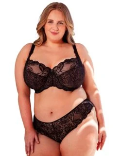 Curvy Kate Lovelace Brazilian Brief - Black/Taupe 13 Curvy Kate Lovelace Brazilian Brief - Black/Taupe -Belle Lingerie Store 67102 curvy kate lovelace brazilian brief blacktaupe 4
