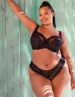 Curvy Kate Lovelace Brazilian Brief - Black/Taupe 14 Curvy Kate Lovelace Brazilian Brief - Black/Taupe -Belle Lingerie Store 67102 curvy kate lovelace brazilian brief blacktaupe 5