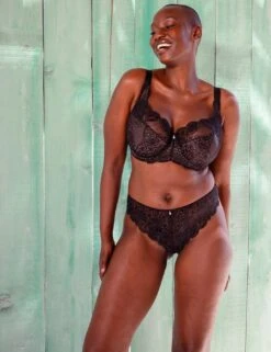 Curvy Kate Lovelace Brazilian Brief - Black/Taupe 16 Curvy Kate Lovelace Brazilian Brief - Black/Taupe -Belle Lingerie Store 67102 curvy kate lovelace brazilian brief blacktaupe 7