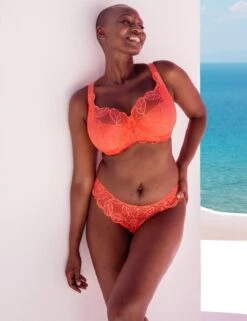 Curvy Kate Lovelace Brazilian Brief - Coral -Belle Lingerie Store 67102 curvy kate lovelace brazilian brief coral 9