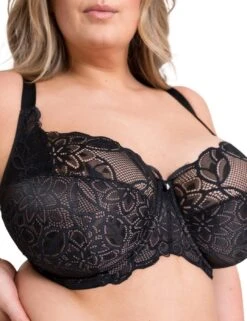 Curvy Kate Lovelace Side Support Balcony Bra - Black/Taupe -Belle Lingerie Store 67104 curvy kate lovelace side support balcony bra blacktaupe 4
