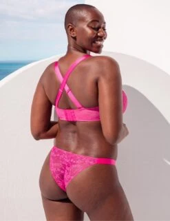 Curvy Kate All Night Lace Tanga Brief - Hot Pink/Blush -Belle Lingerie Store 67107 curvy kate all night lace tanga brief hot pinkblush 5