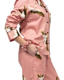 Cyberjammies Bonnie Crane Bird Print Wide Leg Pyjama Bottoms - Pink Mix 11 Cyberjammies Bonnie Crane Bird Print Wide Leg Pyjama Bottoms - Pink Mix -Belle Lingerie Store BELLE Bonnie 5041 cyberjammies bonnie crane bird print wide leg pyjama bottoms pink mix 4