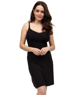 Cyberjammies Bonnie Jersey Hidden Support Short Nightdress - Black